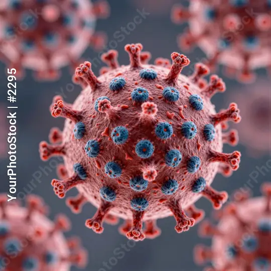 Scientific 3D Visualization of a Viral Pathogen Particle