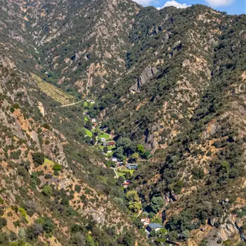 Mountainous Landscape with Small Town mountains