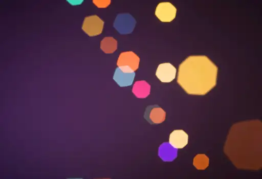 Colorful Hexagon Background Bokeh Effect abstract