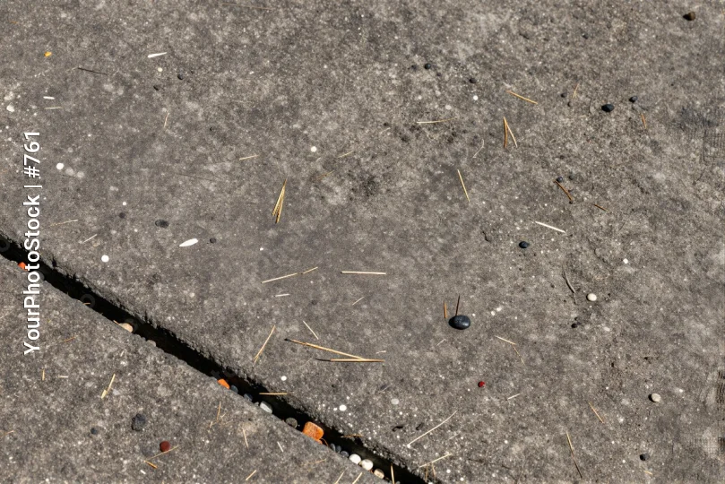 Uneven Concrete Surface with Debris and Sticks