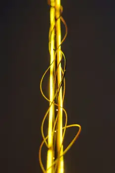 Twisted Yellow Stick Design intricate movement