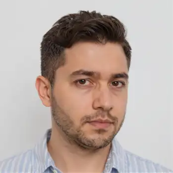 Young Man with Beard Looking Serious serious expression