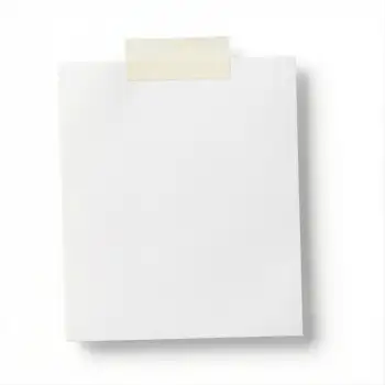 Business Document: Yellow Sticky Note on Smooth White Paper