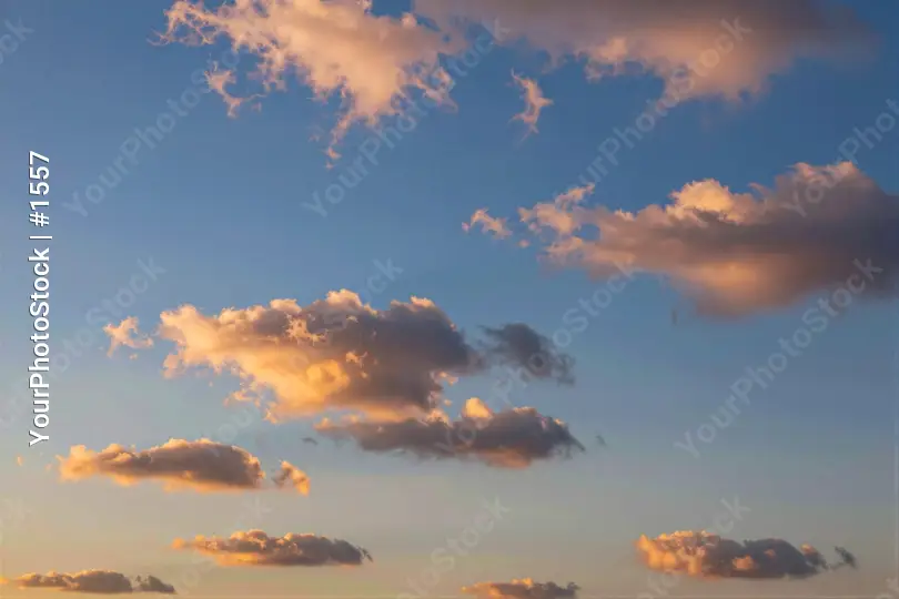 Serene Sky with Clouds at Sunset peaceful blue