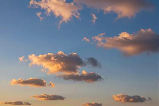 Serene Sky with Clouds at Sunset peaceful blue