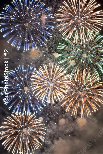 Artificial Fires in Night Festivity