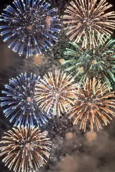 Artificial Fires in Night Festivity