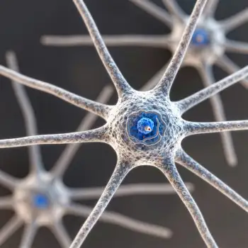 Close-up of Radial Neuron Arrangement neurons
