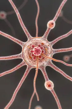 Microscopic View of Radial Neurons with Unique Shapes
