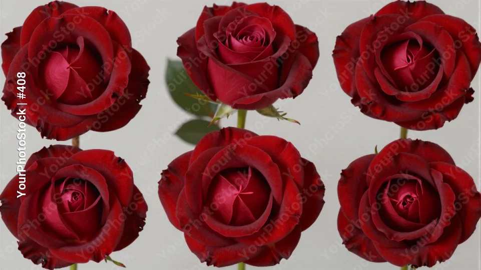 Six Red Roses Arrangement romantic elegant flowers