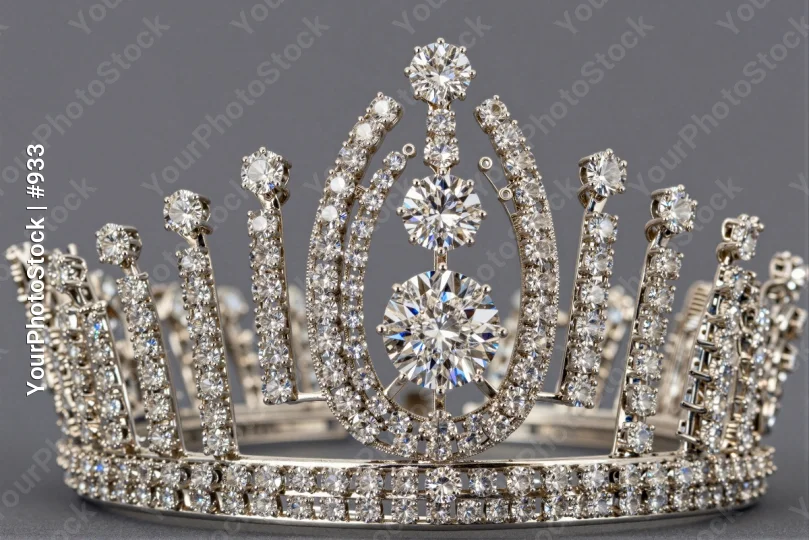 Luxurious Diamond Tiara Close-Up luxury prong setting
