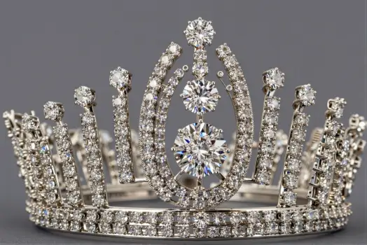 Luxurious Diamond Tiara Close-Up luxury prong setting