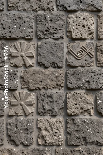 Close-up of Intricate Brick Wall Design intricate design