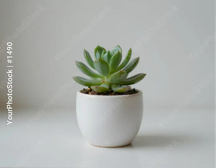 Green Succulent Plant in White Ceramic Pot leaves
