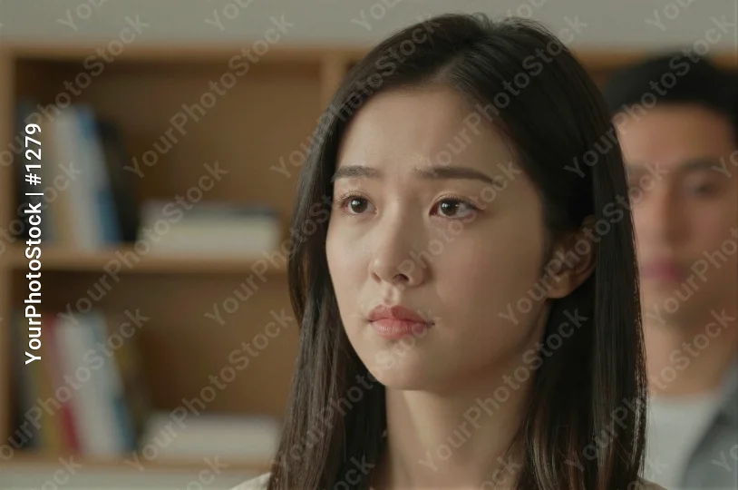 Serious Young Woman Deep in Thought korean drama