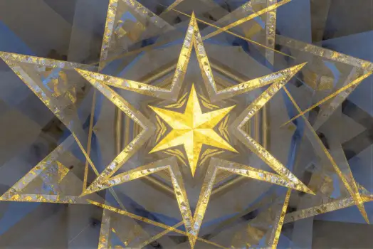 Kaleidoscope Star Design digital art triangles
