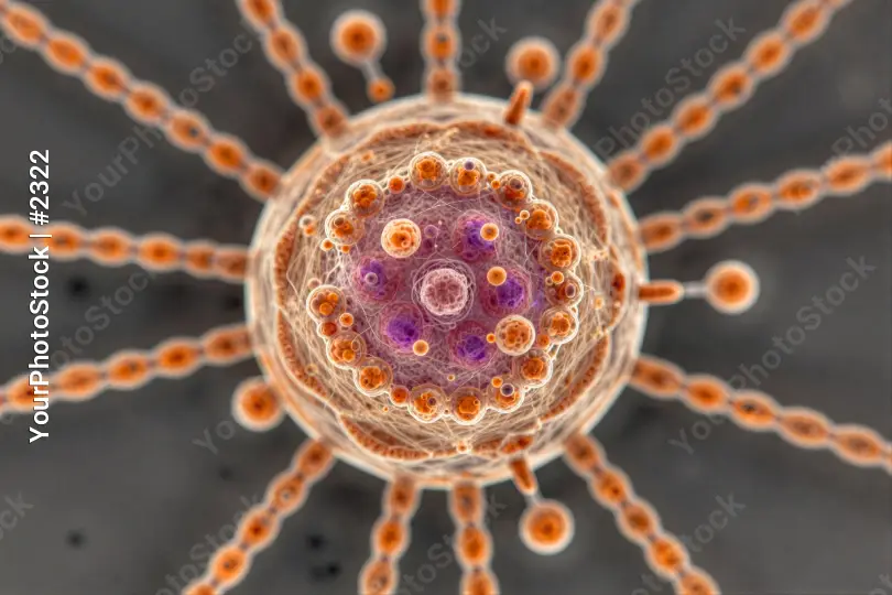 Complex Structure Anatomy - Central Nucleus Surrounded by Radial