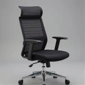 Modern Black Office Chair with Adjustable Backrest