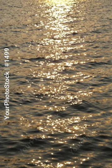 Calm Water Surface at Sunrise ripples sunset bright sunlight