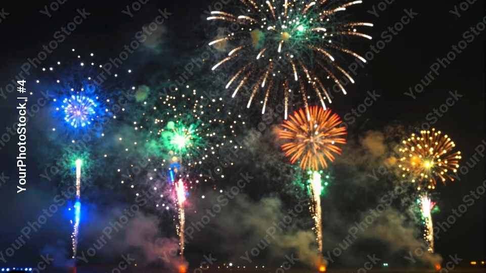 Fireworks in the Night of a Festival
