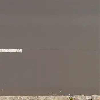 Concrete Road with White Center Line white line