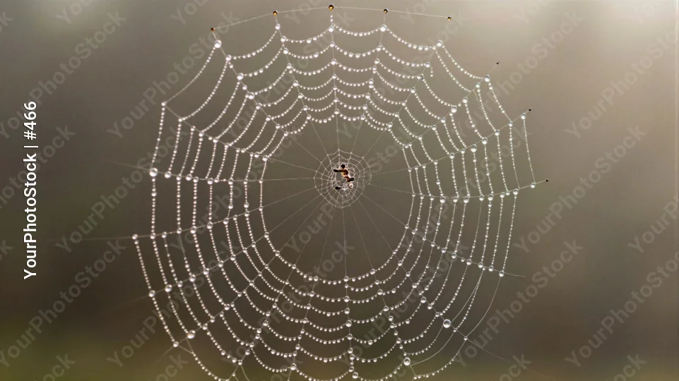 Spider Web with Water Droplets intricate insect