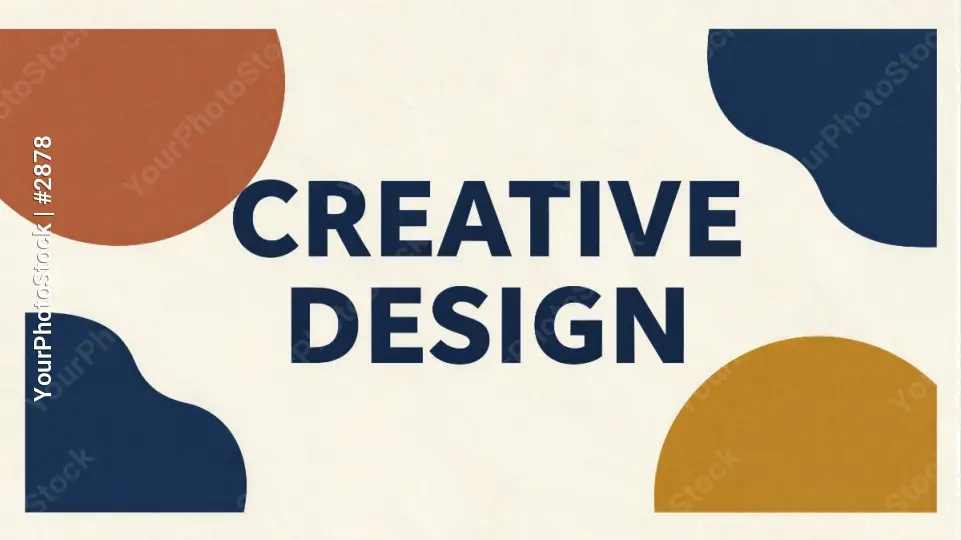 Creative Design Sign with Circles and Text