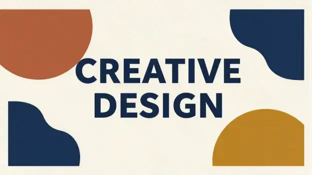 Creative Design Sign with Circles and Text