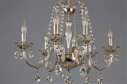 Vintage Gold Chandelier with Crystal Accents luxury