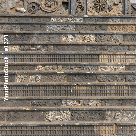 Weathered Stone Stairs with Intricate Carving