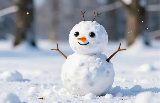 Frosty Snowman with Antlers christmas character