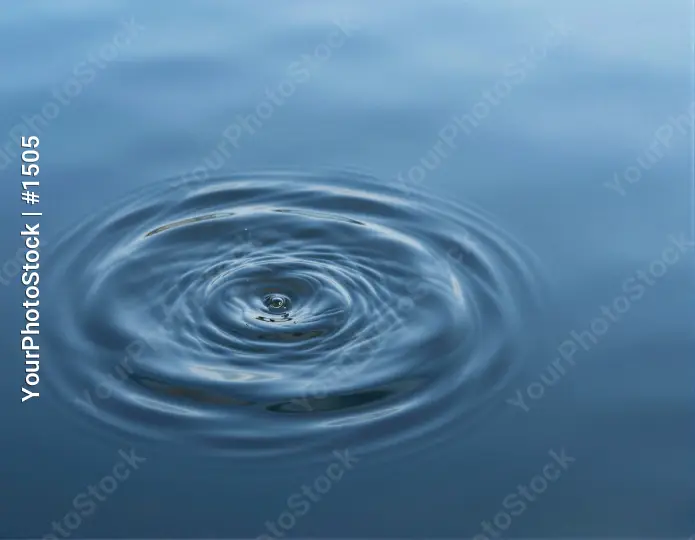 Calm Blue Water Surface with Spiral Pattern reflection