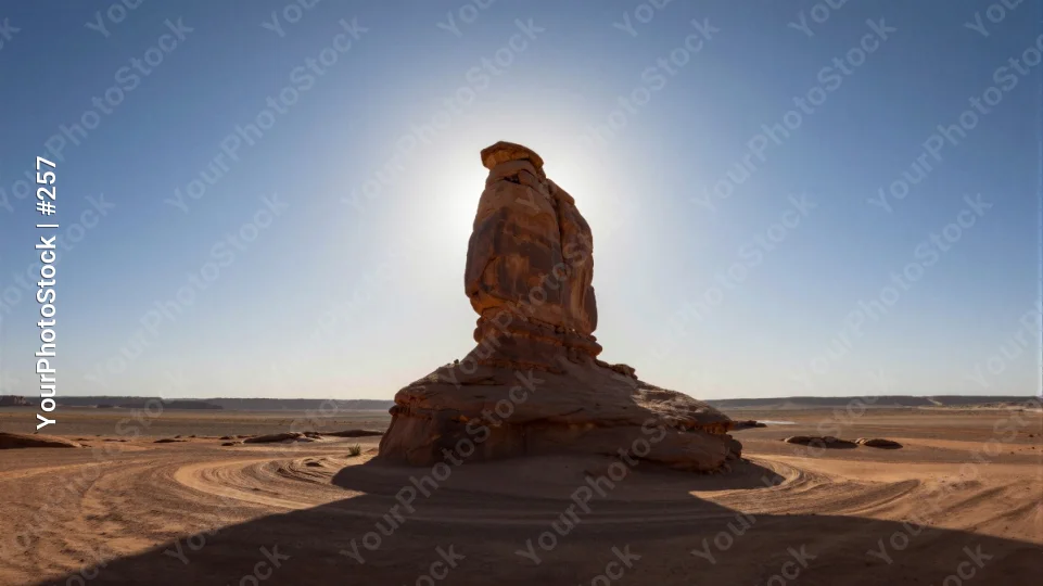 Desert Rock Formation with Layered Sandstone layers