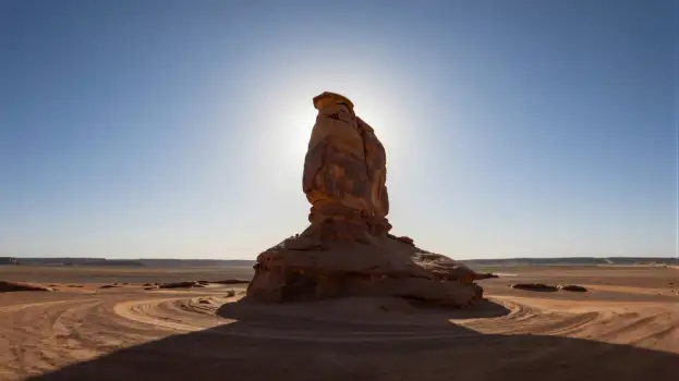 Desert Rock Formation with Layered Sandstone layers