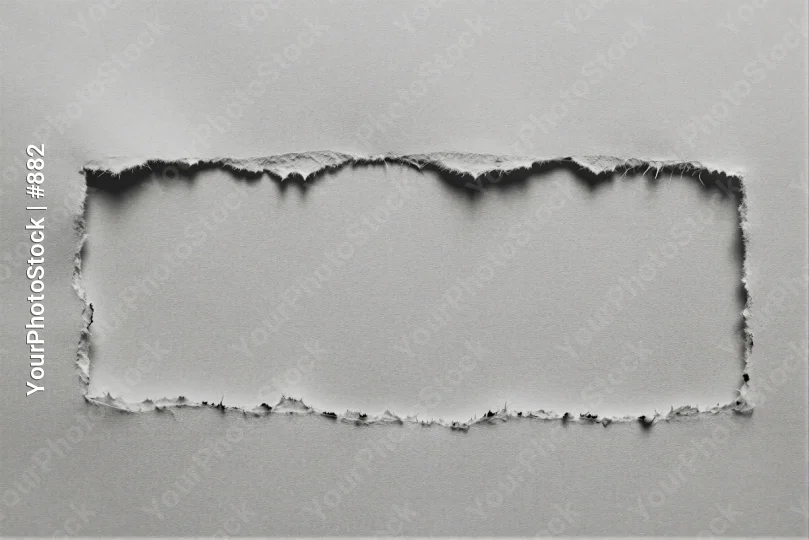 Torn Hole in White Wall jagged uneven tear modern design