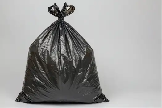 Black Plastic Garbage Bag with Bow Knot, Minimalist recycle