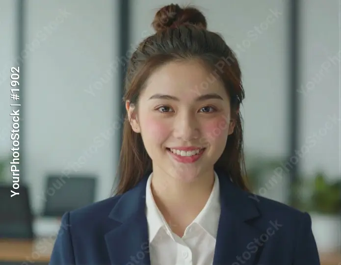 Confident Young Woman in Office Smiling professional business