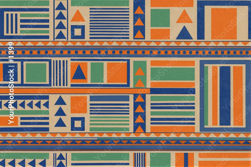 Geometric Pattern Design vibrant triangles squares tribal style