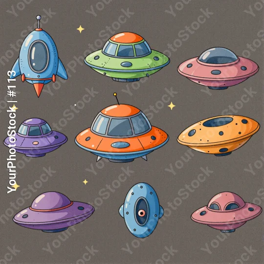 Nine Different Flying Saucers Designs ufo spaceships