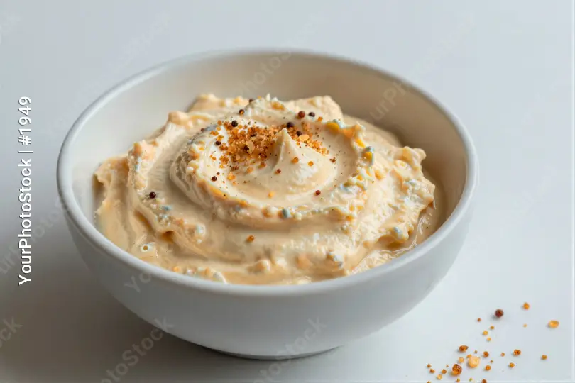Creamy Dip with Sprinkles in White Bowl food snack