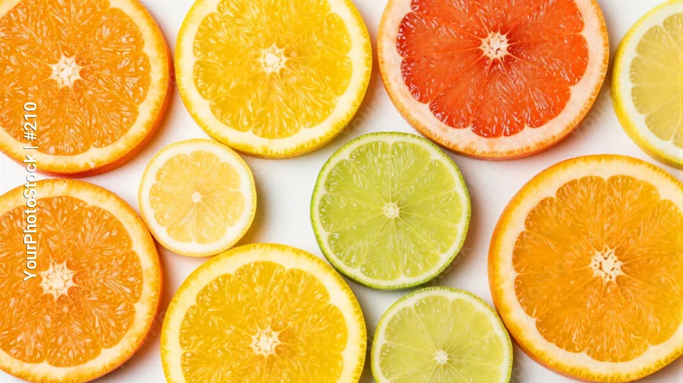 Sliced Oranges, Lemons and Grapefruit Arrangement