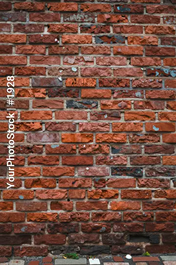 Weathered Brick Wall Close-Up horizontal pattern