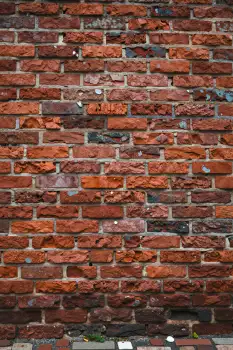 Weathered Brick Wall Close-Up horizontal pattern