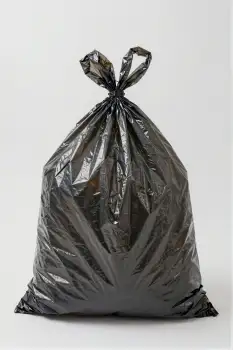 Black Garbage Bag Standing Upright waste management recycle