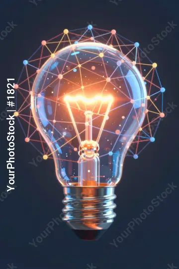 Futuristic Light Bulb Illustration digital illustration