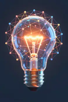 Futuristic Light Bulb Illustration digital illustration
