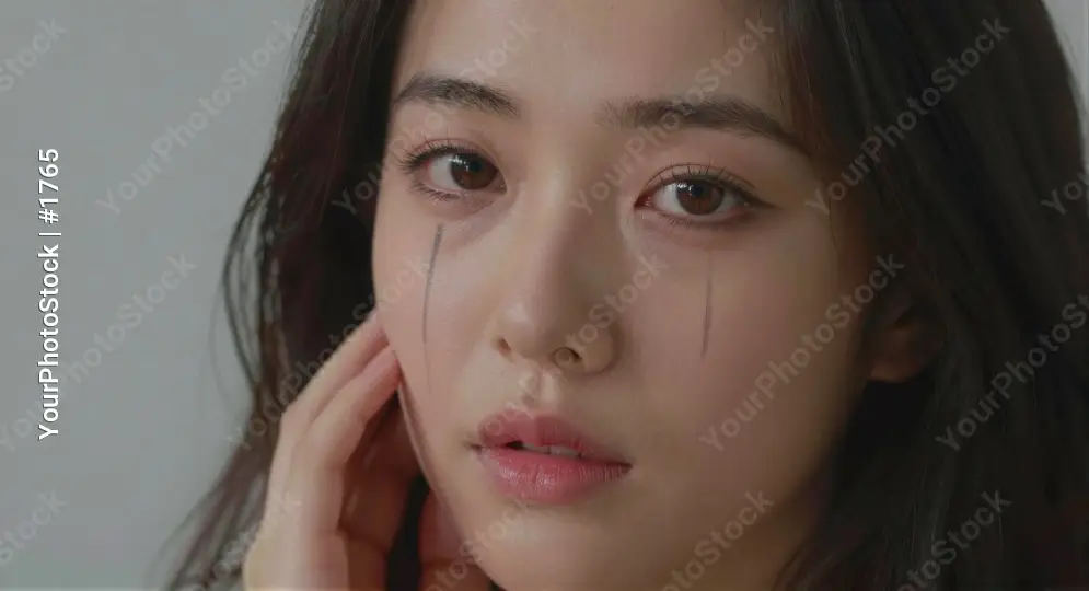 Young woman in deep thought with serious expression