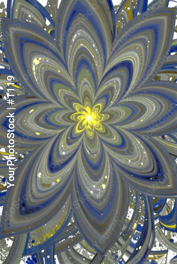 Symmetrical Flower Kaleidoscope Design digital art