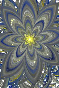 Symmetrical Flower Kaleidoscope Design digital art