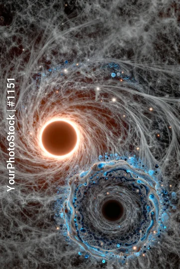 Black Hole Digital Artwork space astronomy swirling pattern
